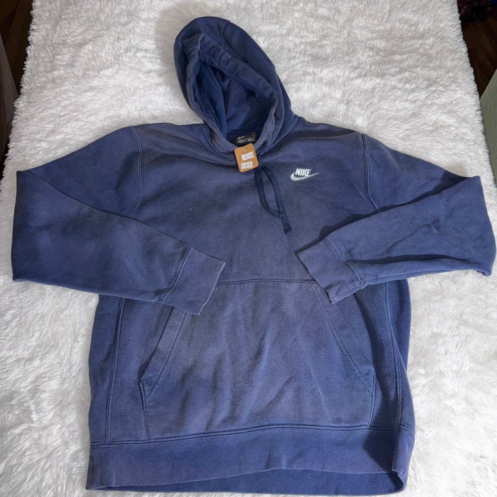 Nike Mens Sportswear Club Fleece Hoodie Navy Blue Small‎ BV2654-410
